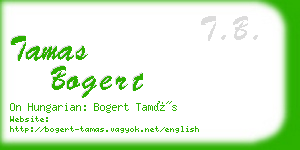 tamas bogert business card